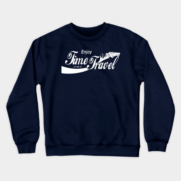 Enjoy Time Travel Crewneck Sweatshirt by scribblejuice